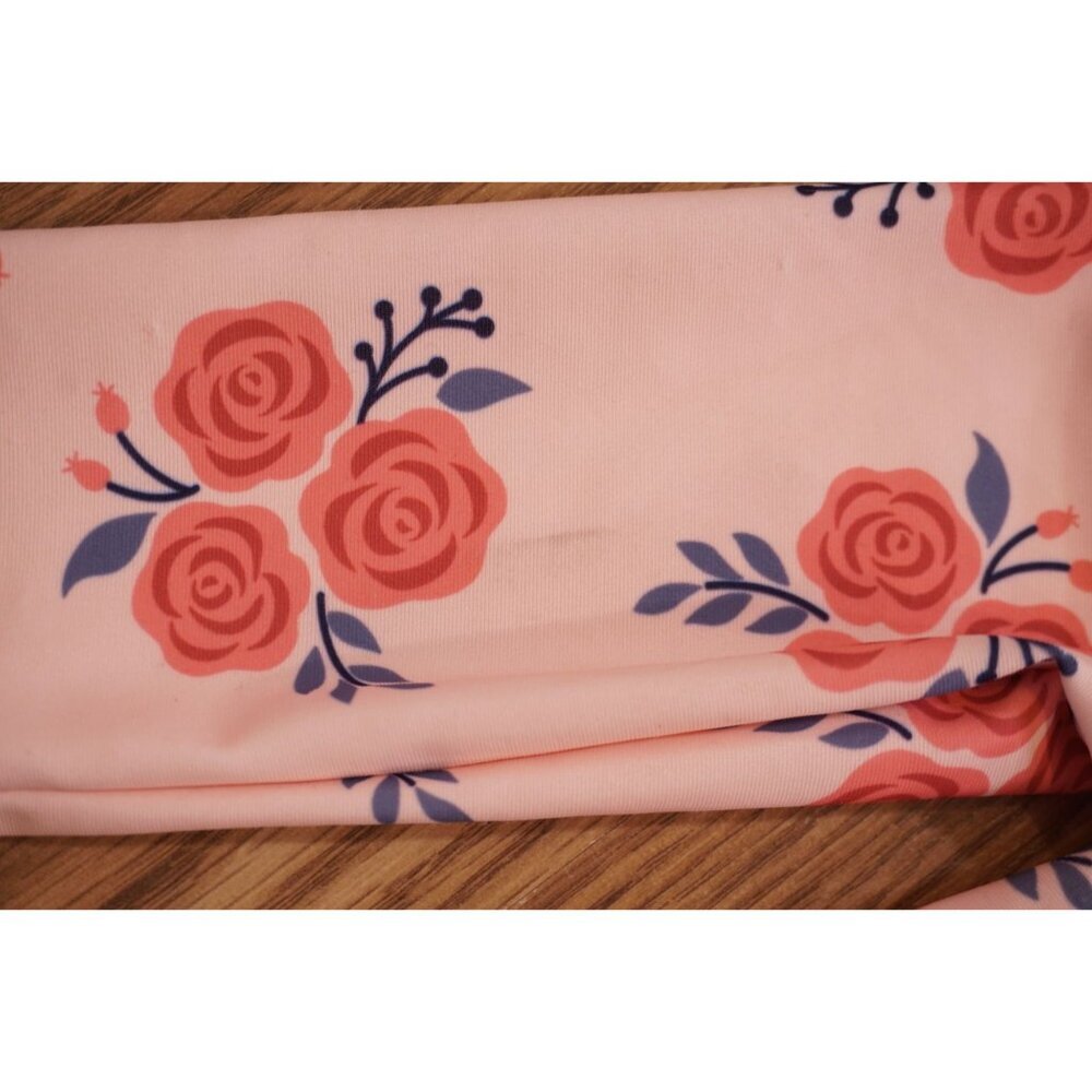 Hudson Baby Girls Swim Rashguard TOP, Pink Navy Roses 9-12 months - Picture 6 of 6